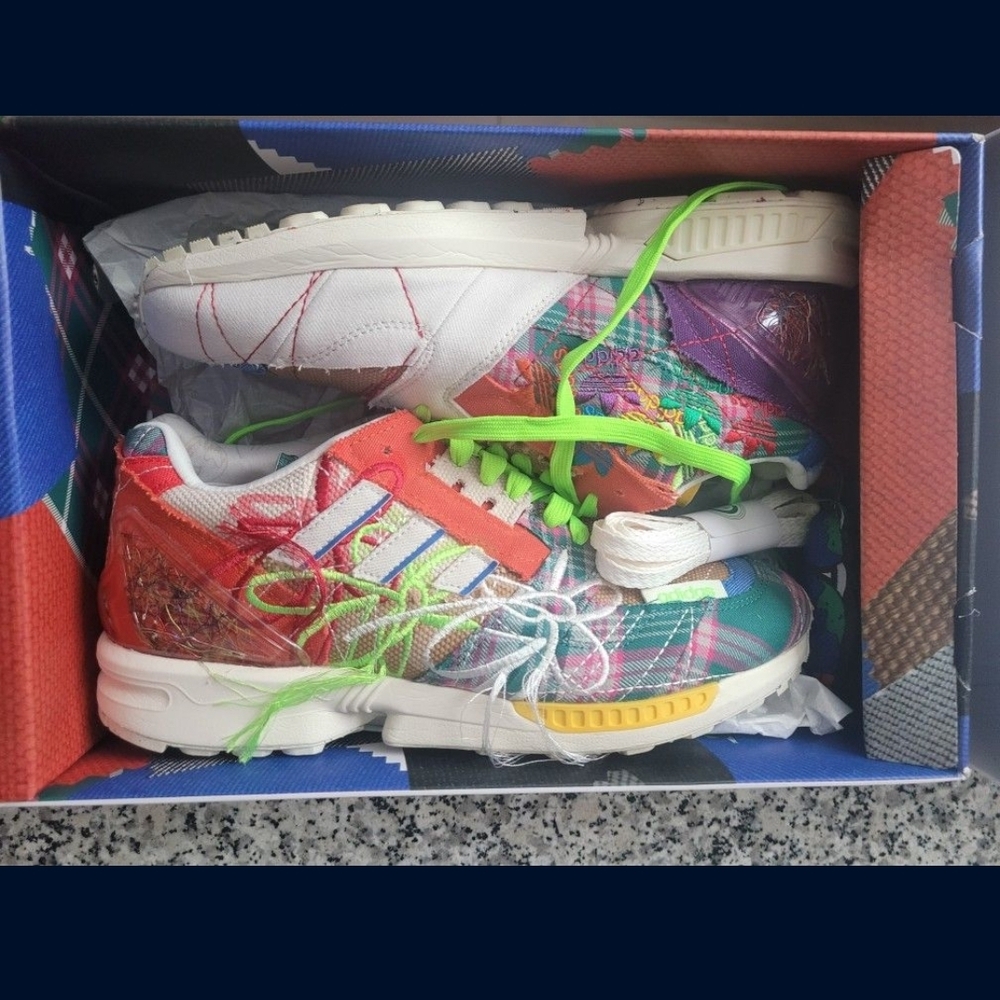 Colorful Adidas Sneakers with Neon Accents